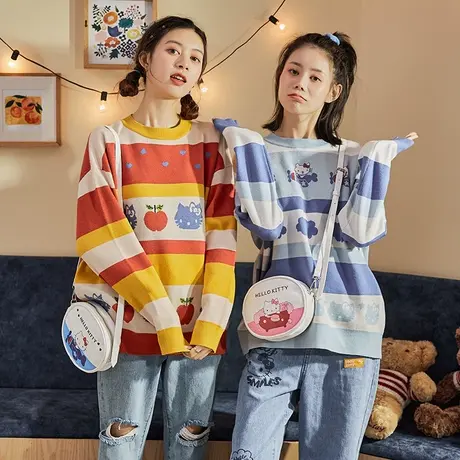 新款时尚潮流helloKitty联名pu小圆皮包斜跨可爱ins单肩包女商品大图