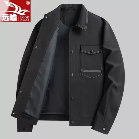 男士外套2023秋季新款潮牌休闲翻领百搭时尚上衣春秋短款夹克男款商品大图