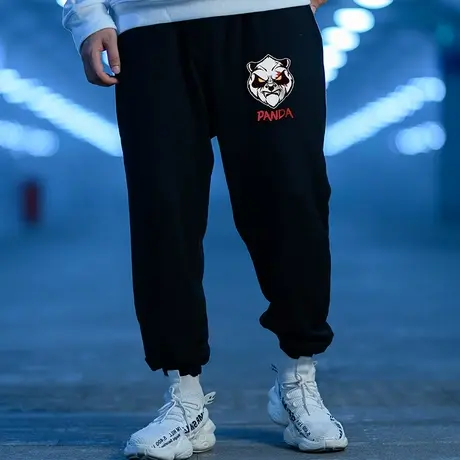 运动裤宽松束脚加肥加大码裤子男潮加绒卫裤肥佬长裤胖子束脚裤商品大图