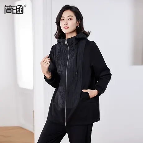 简涵大码女装薄款外套2024春季新款加肥加大胖mm宽松休闲风衣图片