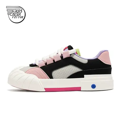feiyue/飞跃板鞋2024秋季款低帮撞色饼干鞋百搭运动休闲女鞋998商品大图