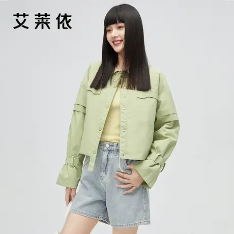 艾莱依商场同款2021年新款冬季短款外套女时尚大牌高端鸭绒羽绒服商品大图