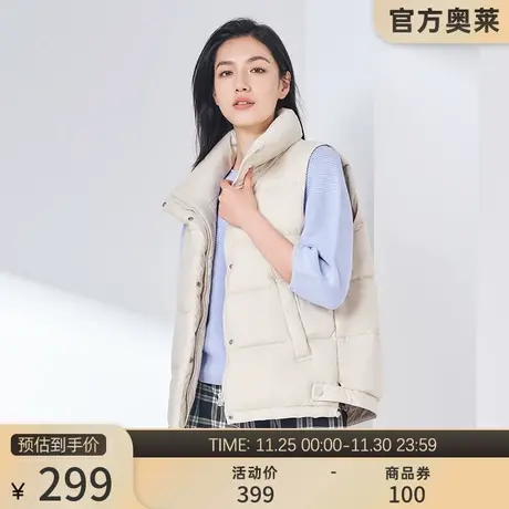 坦博尔羽绒马甲女新款时尚潮流短款立领保暖加厚背心外搭TB330032图片