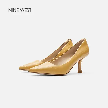 【商场同款】Nine West/玖熙2025夏季新款尖头细高跟鞋女真皮单鞋商品大图