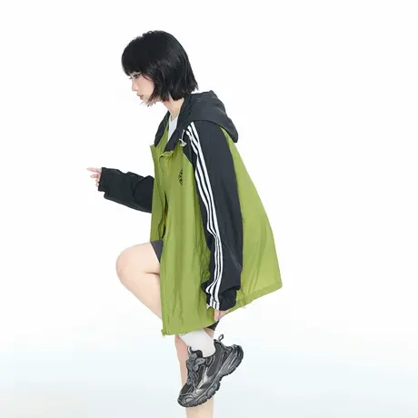 2025夏款UPF50+撞色连帽防晒衣男女同款宽松透气街头风运动上衣商品大图