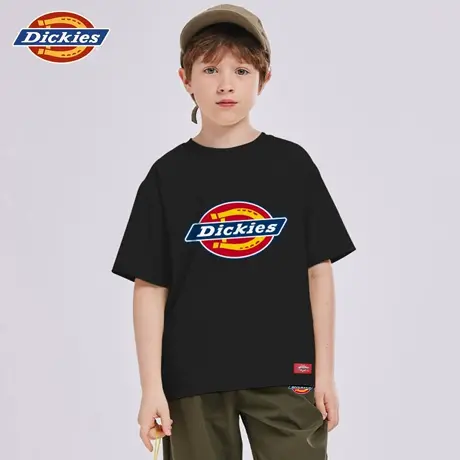 Dickies童装男童短袖t恤夏季儿童美式休闲半袖女童纯棉运动体恤A商品大图