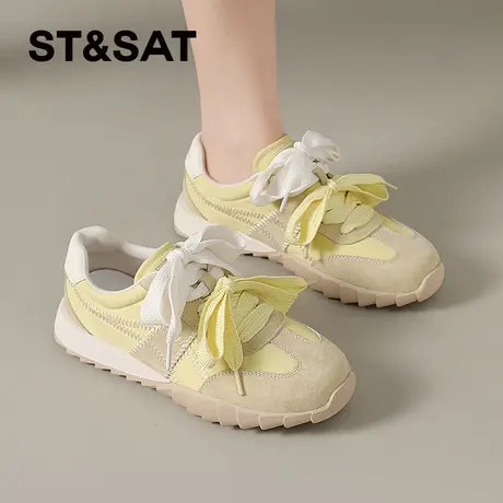 星期六芭蕾德训鞋女春季新款巨好看百搭阿甘鞋厚底轻便软底休闲鞋商品大图