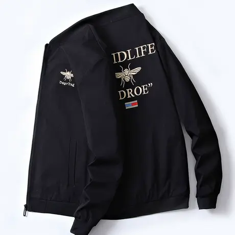 外套男士秋装新款韩版潮流潮牌衣服春秋季男装休闲棒球领夹克上衣商品大图