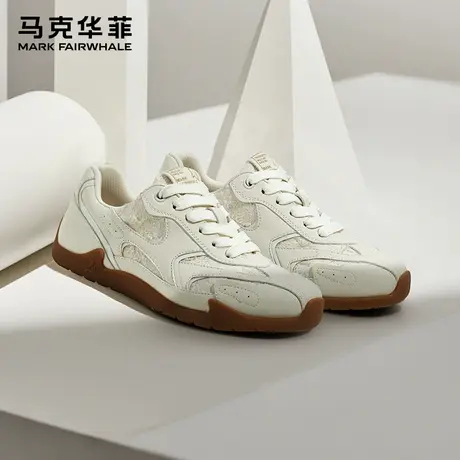 马克华菲德训鞋女士2025新款秋季休闲潮流板鞋复古运动平底鞋女鞋图片