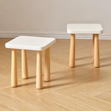 全友家居儿童休闲小板凳换鞋凳客厅卧室学习凳实木脚方凳660127XJ商品大图
