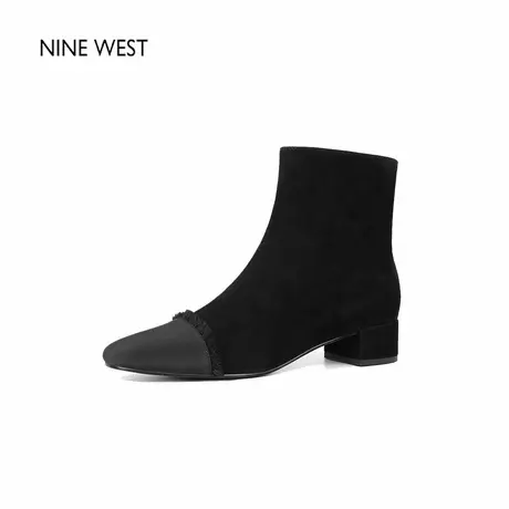 奥莱专供Nine West/玖熙瘦瘦靴气质弹力马丁靴年轻皮鞋时尚短靴女图片