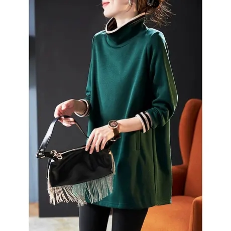 宝诗黎【新品价158元】假两件条纹拼接卫衣HHI2084商品大图