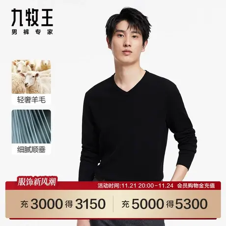 [含羊毛]九牧王男装JY1C50717毛衫23秋冬商场同款百搭温暖亲肤EN图片