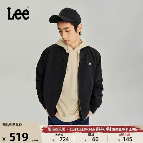 Lee商场同款23秋冬新品标准版经典棒球领夹克外套男LMT006890100图片
