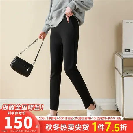 JY真维斯女装 夏季黑色时尚休闲裤休闲弹力小脚铅笔裤子女款长裤商品大图