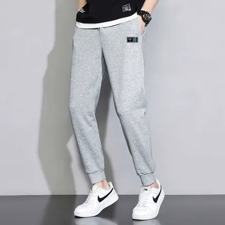 2024新款长裤子男春夏季休闲运动裤中国潮流抽绳小脚束脚九分卫裤商品大图