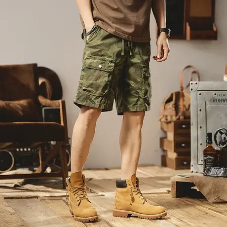 Modi Nick/摩帝尼克潮流百搭迷彩工装裤工装宽松直筒五分裤休闲商品大图