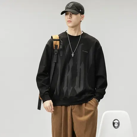 青少年大码长袖宽松潮牌男装百搭时尚秋季男装男士百搭春秋卫衣商品大图