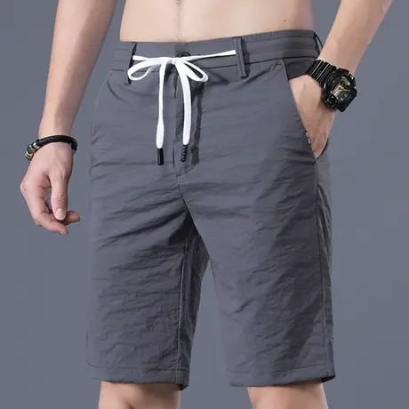 休闲短裤男士潮牌春夏季薄款夏装五分半截中裤子2023新款冰丝外穿商品大图