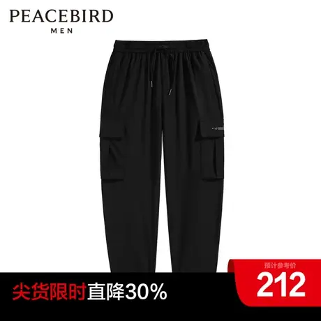 太平鸟男装奥莱夏季束脚工装裤男潮流休闲裤大口袋工装裤长裤男商品大图