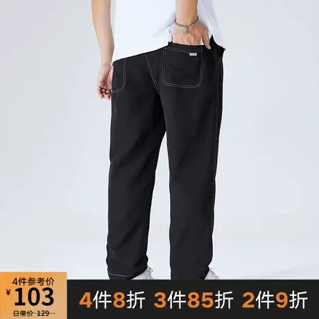GxxH大码男装夏季潮流个性加肥加大号肥佬轻薄宽松百搭直筒长裤商品大图