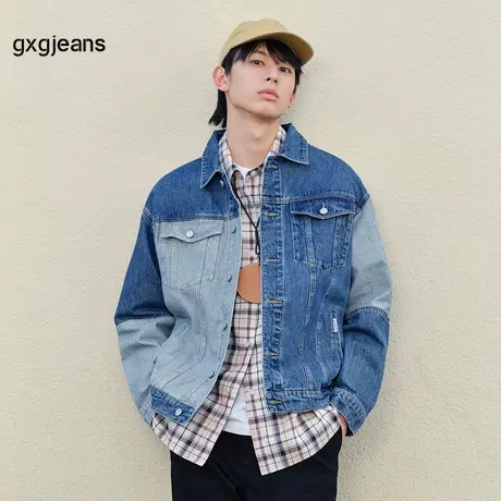 gxg.jeans男装2024年春季新款翻领牛仔夹克JHF1E800391图片