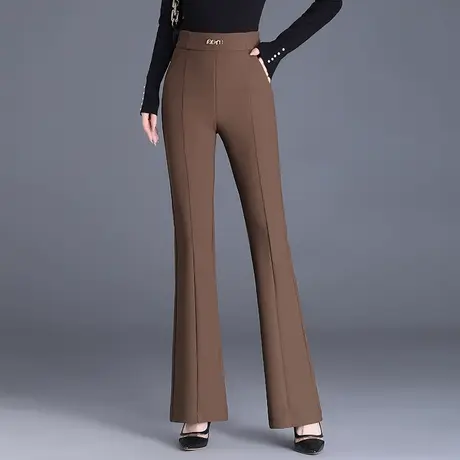 微喇裤女春秋2023新款高腰显瘦西裤中年妈妈女裤时尚喇叭休闲裤子商品大图