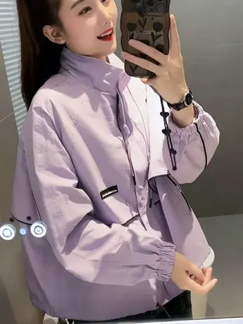 休闲韩系短外套女2023春秋新款小众时尚高级感网红风甜酷穿搭开衫商品大图