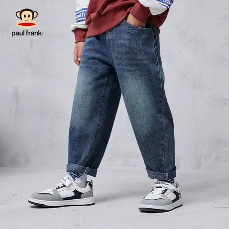 大嘴猴童装儿童牛仔裤男童2023春秋新款中大童宽松经典直筒长裤潮商品大图