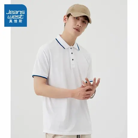 DS真维斯男装短袖衣服2025春季新品上衣男式休闲通勤短袖POLO衫男商品大图