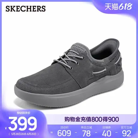 斯凯奇闪穿鞋|2025夏季新款男鞋一脚蹬休闲运动鞋透气网面散步鞋商品大图