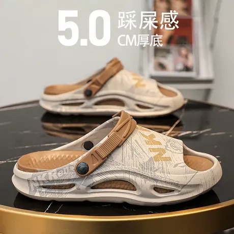 2025新款拖鞋男夏季潮牌外穿软底防滑凉拖青少年两用运动沙滩凉鞋图片