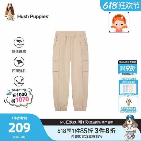 暇步士童装女童长裤25春新品中大童宽松百搭运动裤儿童休闲工装裤商品大图