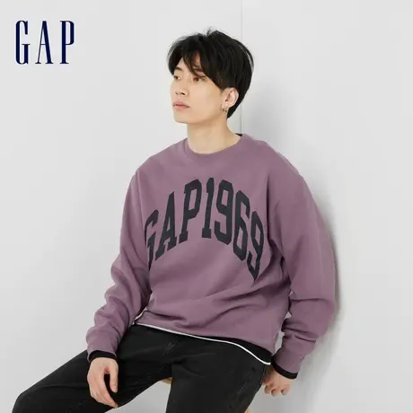 【自播间专享】Gap男女装秋季2023新款LOGO宽松碳素软磨抓绒卫衣图片