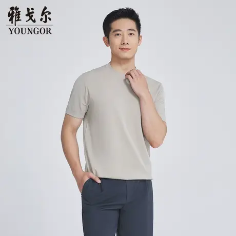 雅戈尔奥莱 商场同款男士短袖T恤新款官方正品商务休闲短袖POLO衫商品大图