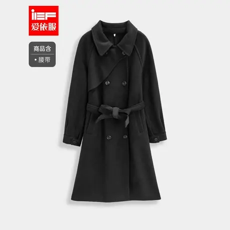 IEF/爱依服【微胖】大码女装2025冬季新款韩版通勤气质呢绒长外套商品大图