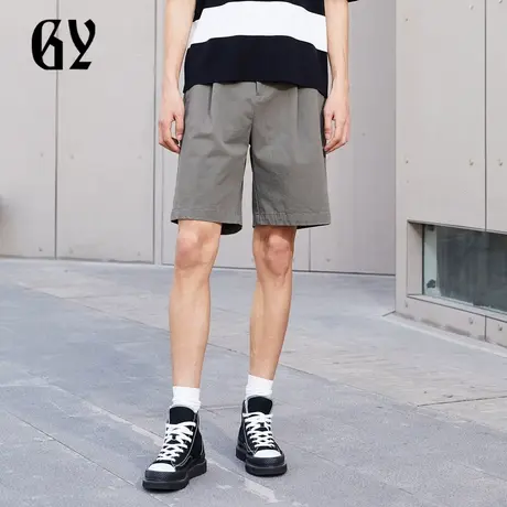 雅戈尔奥莱 GY男装夏棉感斜纹面料挺阔有型男士休闲短裤商品大图