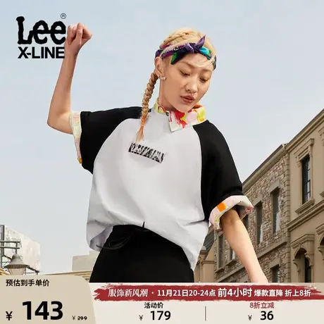 Lee23新品舒适版黑色插肩袖女短袖T恤LWT0055263RX-K11图片