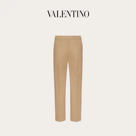 【季末优惠】华伦天奴VALENTINO男士GABARDINE棉质长裤图片