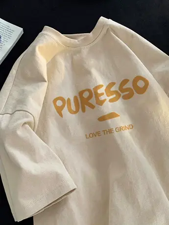 仿棉短袖t恤女夏季美式复古宽松设计感小众潮牌港味chic女装上衣商品大图