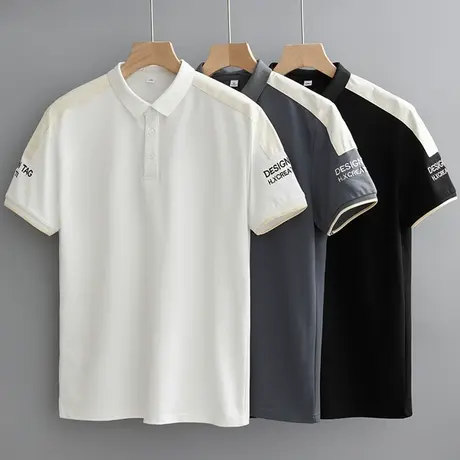 夏季薄款五分半袖POLO衫男士短袖T恤夏天保罗上衣服潮流百搭男装商品大图