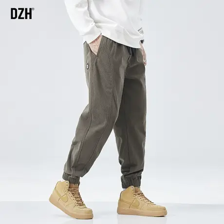 男士华夫格裤子男款美式高街秋季休闲运动裤束脚潮牌2024新款卫裤商品大图