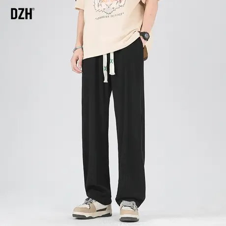 男士垂感弹力裤子男款秋季直筒宽松2024新款休闲运动裤百搭直筒裤商品大图