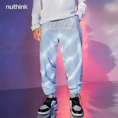 欧美街头国潮大码抽绳束脚运动裤男潮牌港风ins潮流宽松嘻哈裤子商品大图