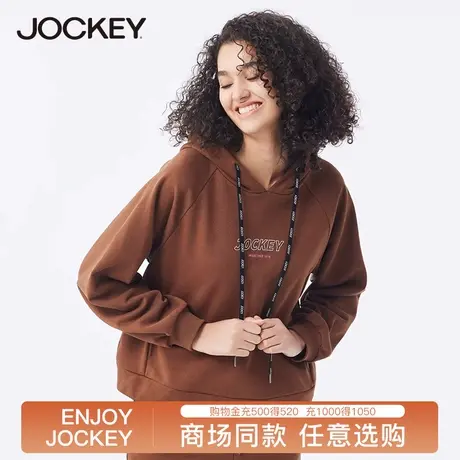 jockey女士连帽卫衣棉春秋冬运动休闲上衣外装oversize宽松外套商品大图