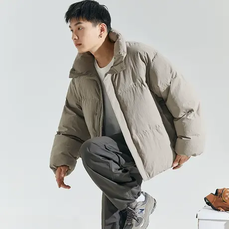 唐狮2024秋冬季新款棉衣男士纯色加厚面包服外套立领男生潮牌2.29图片