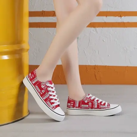 回力帆布鞋2023春季低帮情侣鞋男女潮鞋软底防滑飞跃联名款休闲鞋商品大图