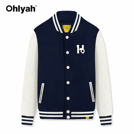 Ohlyah经典款纽扣棒球服春秋2023年新款韩版休闲宽松开衫潮牌外套商品大图