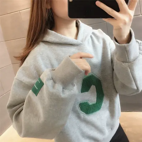 连帽卫衣新款2023年春季新款韩版减龄学生宽松长袖上衣外套女士潮图片