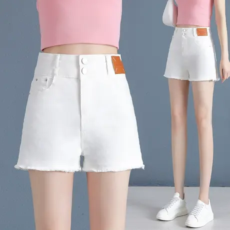 a字牛仔短裤女2023年新款夏季薄款显瘦直筒超短热裤外穿气质百搭商品大图